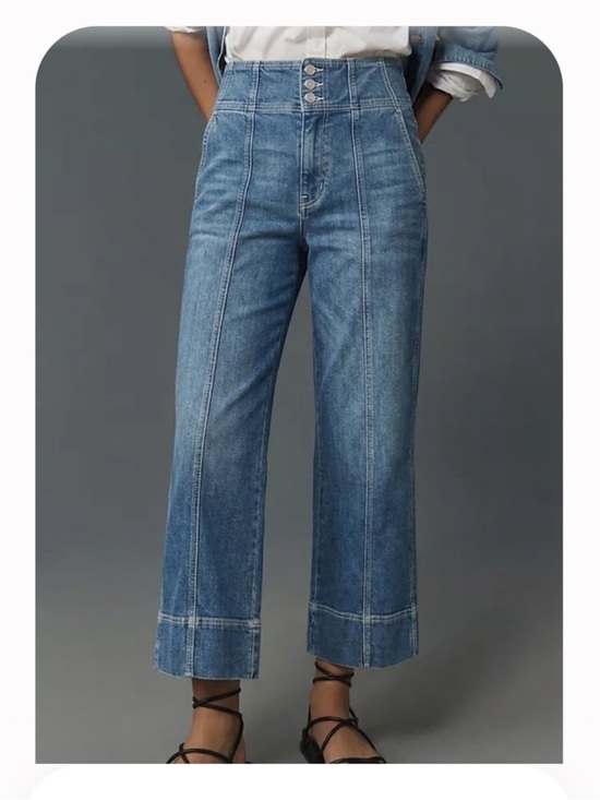 Anthropologie Denim - Anthropologie Pilcro Seamed High-Rise Wide-Leg Jeans - Size 34